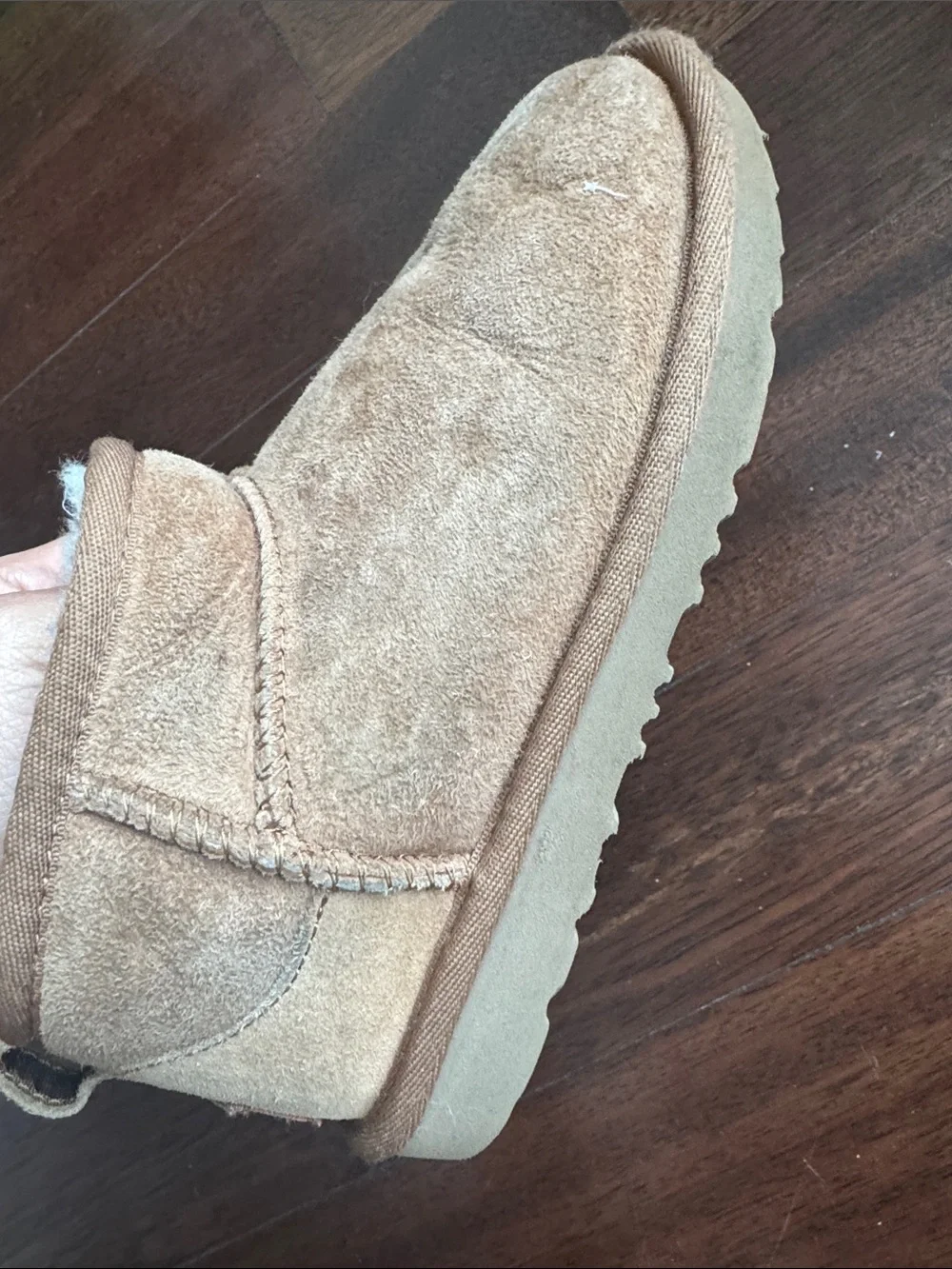 Ugg Mini Cozy Shearling-Lined Ankle Boots - chestnut